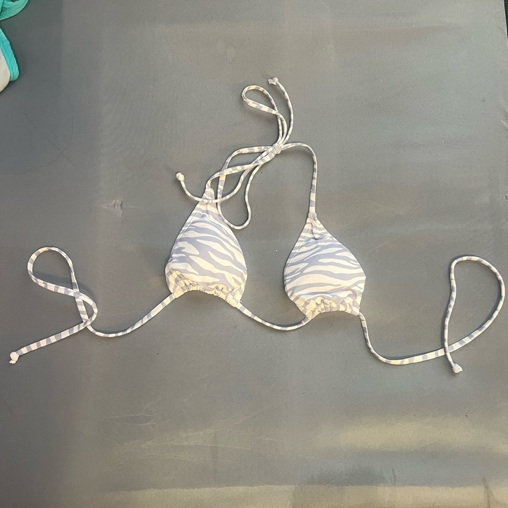 zebra print bikini top